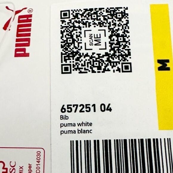 Puma White Mesh Tank Top Training Vest Bib Black Puma Logo Men’s Size Medium - Picture 6 of 6